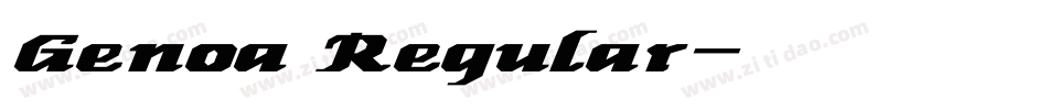 Genoa Regular字体转换